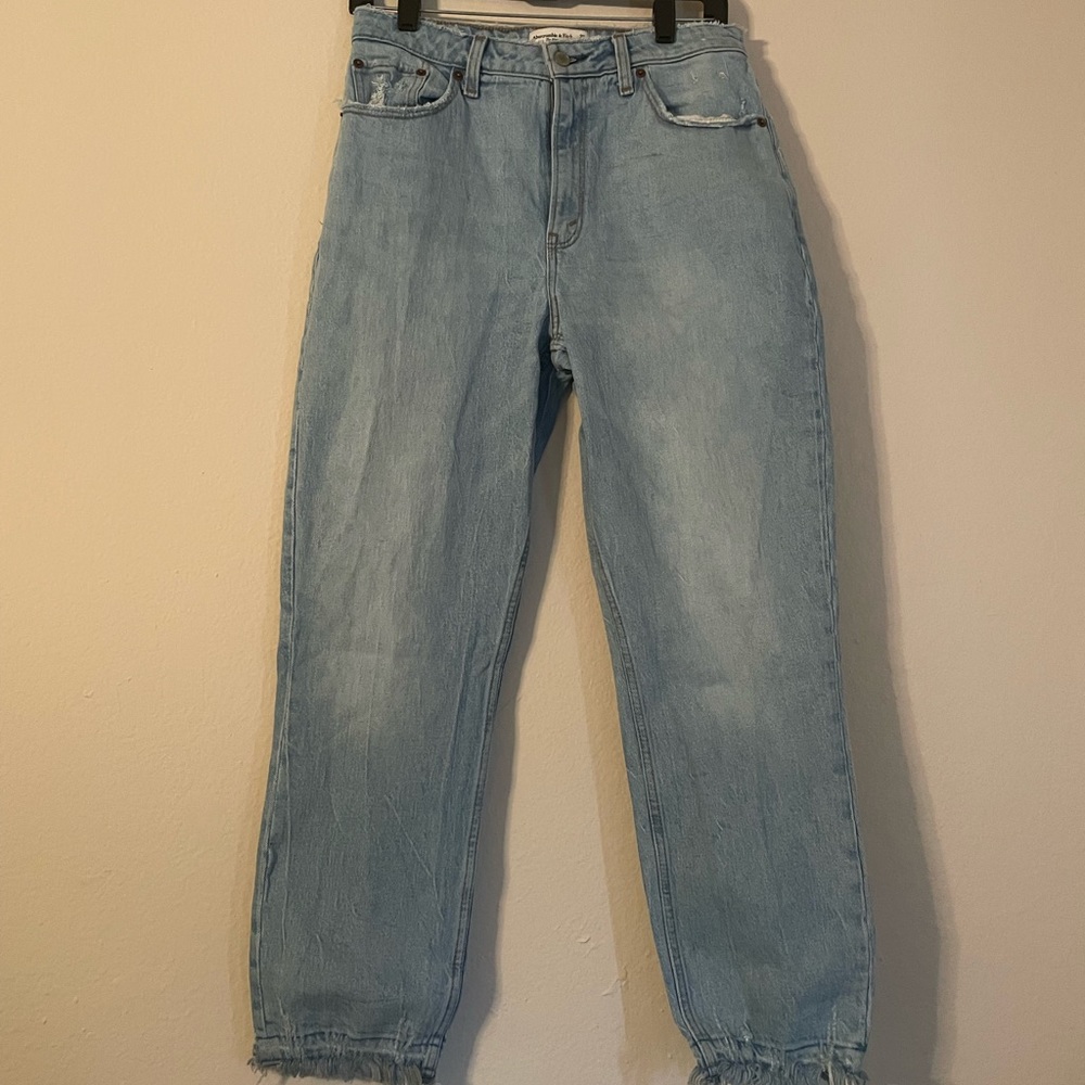 Abercrombie & Fitch Curve Love High Rise Mom Jeans